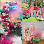 Isndare Pink Flamingo Balloons Garland Arch Kit | Tropical Party Decor for Summer, Beach, Luau