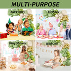 Isndare Sage Green Gold White Balloon Arch Kit | Premium Latex Balloons