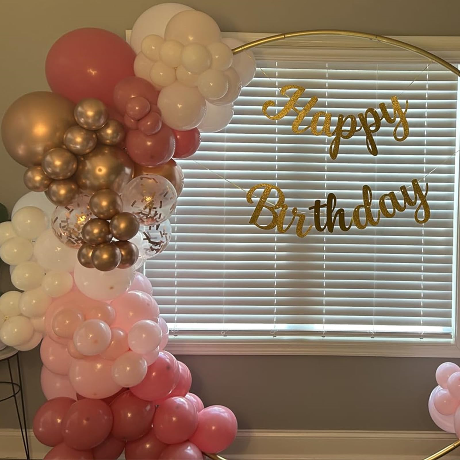 Isndare Pink Rose Gold Balloons – 60pcs 12in Confetti Latex for Arch, Birthday, Wedding