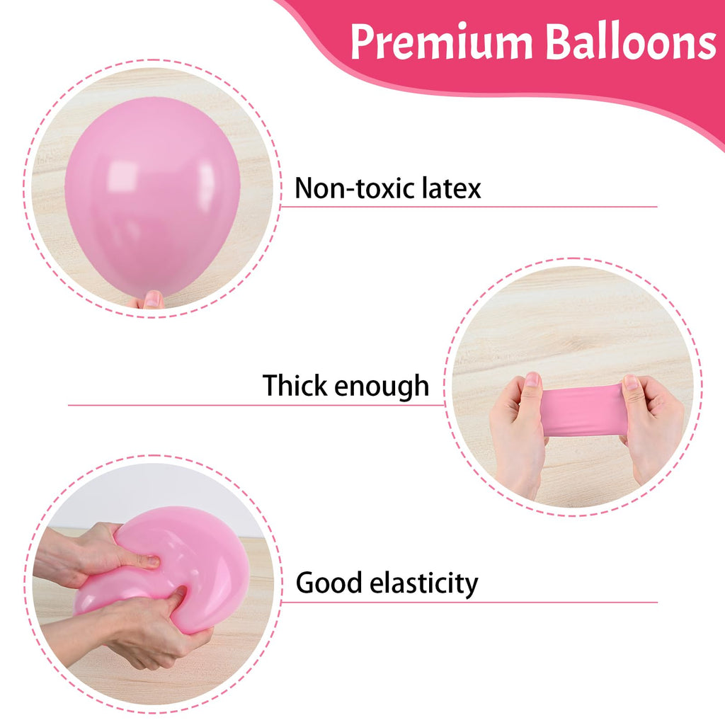 Isndare Pink Rose Gold Balloons – 60pcs 12in Confetti Latex for Arch, Birthday, Wedding