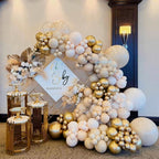 Isndare Blush Gold Beige Latex Balloons 50pcs - 12in Party Decor Set