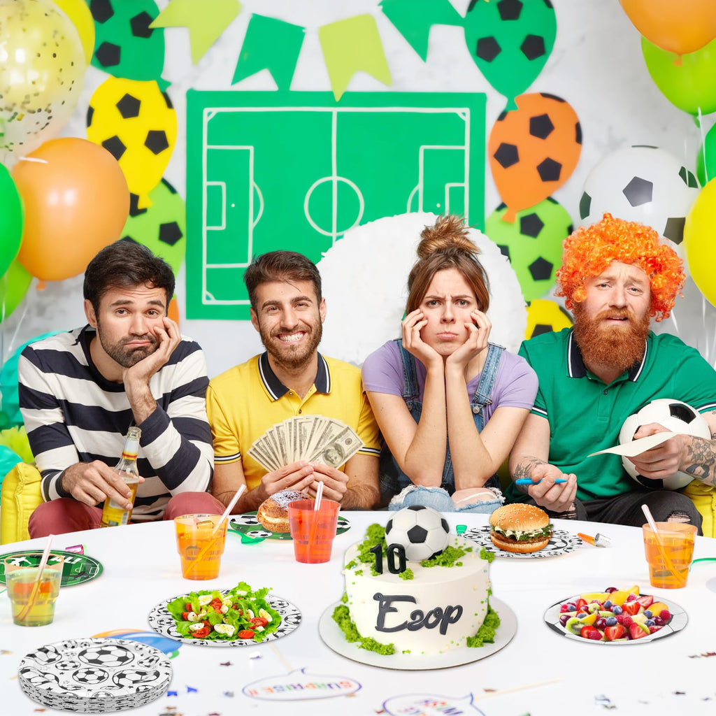 ITTEBISS 48PCS Soccer Plates – 7-Inch Disposable Party Plates for Kids & Adults