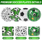 ITTEBISS 48PCS Soccer Plates – 7-Inch Disposable Party Plates for Kids & Adults