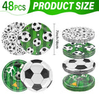 ITTEBISS 48PCS Soccer Plates – 7-Inch Disposable Party Plates for Kids & Adults