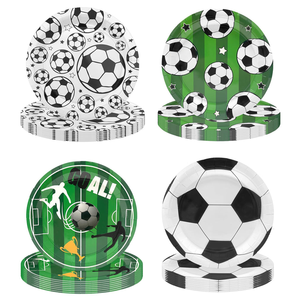 ITTEBISS 48PCS Soccer Plates – 7-Inch Disposable Party Plates for Kids & Adults