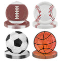 ITTEBISS 48Pcs Sports Party Plates - 7 Inch Disposable Plates for Baseball Basketball Soccer Football