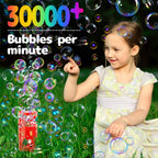Ivtivfu Fireworks Bubble Machine with Lights – 13 Holes, Portable Kids Party Bubble Maker