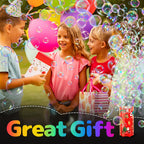 Ivtivfu Fireworks Bubble Machine with Lights – 13 Holes, Portable Kids Party Bubble Maker