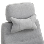 Vinsetto Office Chair, Ergonomic Desk Chair, High Back Fabric Work Chair with 160\'c2\'b0 Reclining Backrest, Retractable Footrest, Neck and Lumbar Pillow for Home and Study, Grey