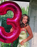 IWERP 13 Balloon Number – Hot Pink 40-Inch Birthday Balloons for 13th or 31st Celebrations