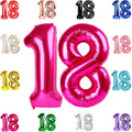 IWERP 18 Balloon Number – 40-Inch Hot Pink 18th Birthday Balloons for Boys & Girls