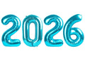 IWERP 2026 Balloon Numbers - 40-Inch Light Blue NYE Foil Balloons
