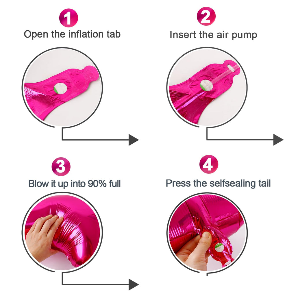 IWERP Hot Pink Number 20 Balloons – 40 Inch, 20th Birthday Decorations & Party Supplies