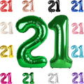 IWERP 21 Balloon 40 Inch Green Number Balloons – 21st Birthday Party Decor