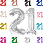 IWERP 21 Balloon 40-Inch Silver – 21st Birthday Balloons for Milestones