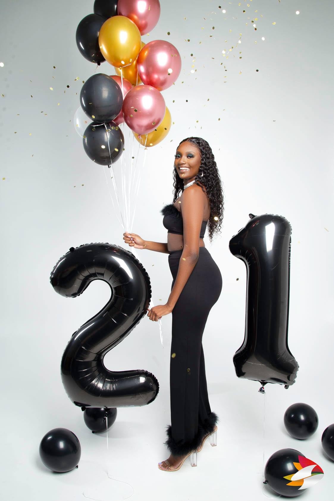 IWERP 21 Balloon – 40-Inch Black Number Balloons for 21st Birthday Celebrations