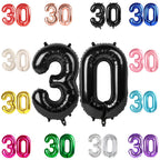 IWERP 30 Balloon Black 40-Inch – 30th Birthday Balloons & Anniversary Decorations