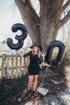 IWERP 30 Balloon Black 40-Inch – 30th Birthday Balloons & Anniversary Decorations