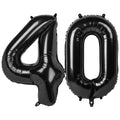 IWERP 40-Inch Black Number Balloon – 40th Birthday Balloons for Men & Women, 40th Anniversary Decor