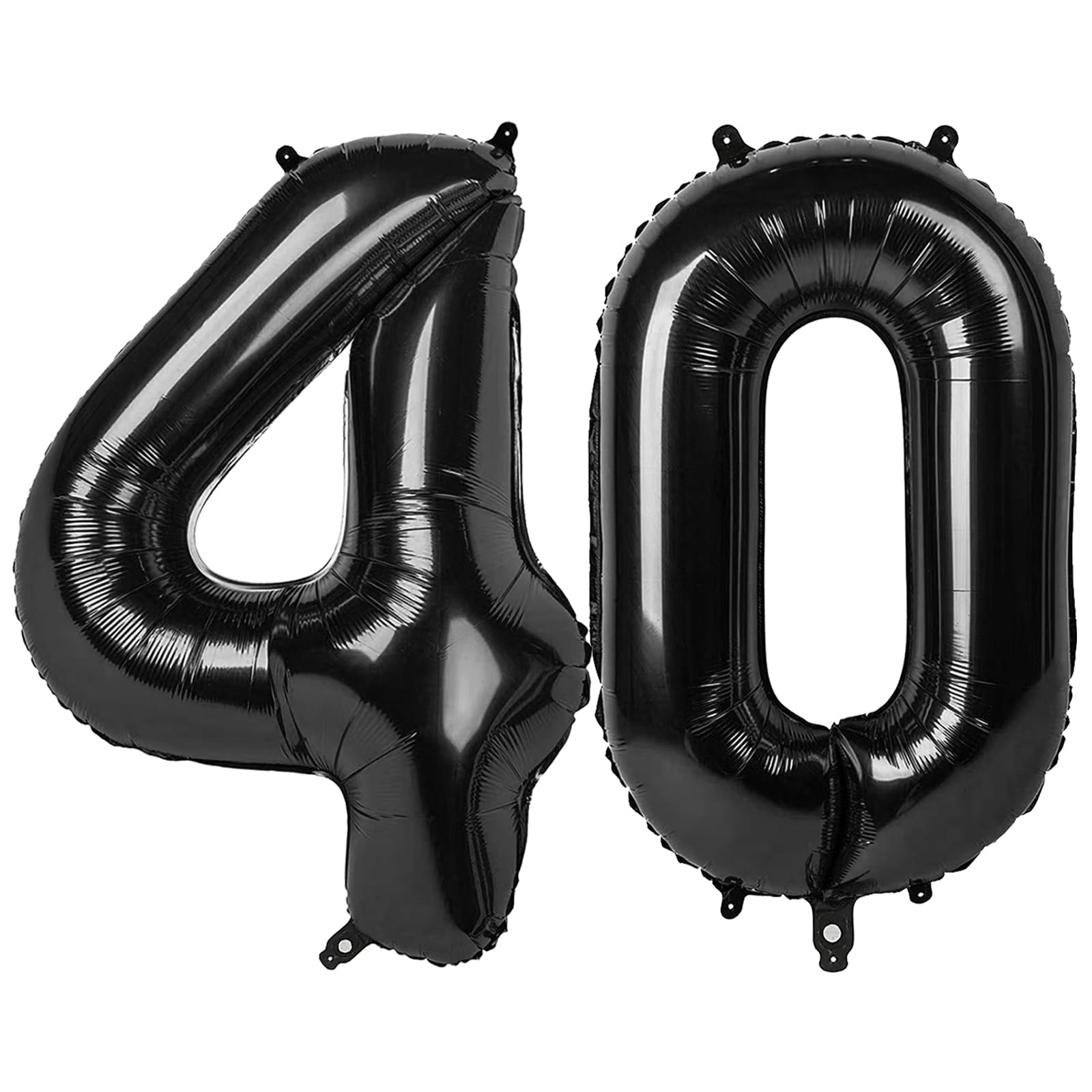 IWERP 40-Inch Black Number Balloon – 40th Birthday Balloons for Men & Women, 40th Anniversary Decor