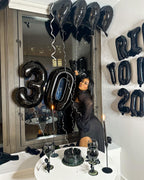 IWERP 40-Inch Black Number Balloon – 40th Birthday Balloons for Men & Women, 40th Anniversary Decor