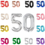 IWERP 50 Balloon Number – 40-Inch Silver 50th Birthday Balloons