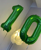 IWERP 60th Birthday Balloons - 40-Inch Green Number Balloon for Men & Women