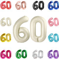 IWERP 60 Balloon Number – Cream 40-Inch Birthday Balloons for 60th Birthday & Anniversary