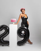 IWERP 19 Balloon Number – 40-Inch Black 19th Birthday Balloons for Parties & Anniversaries