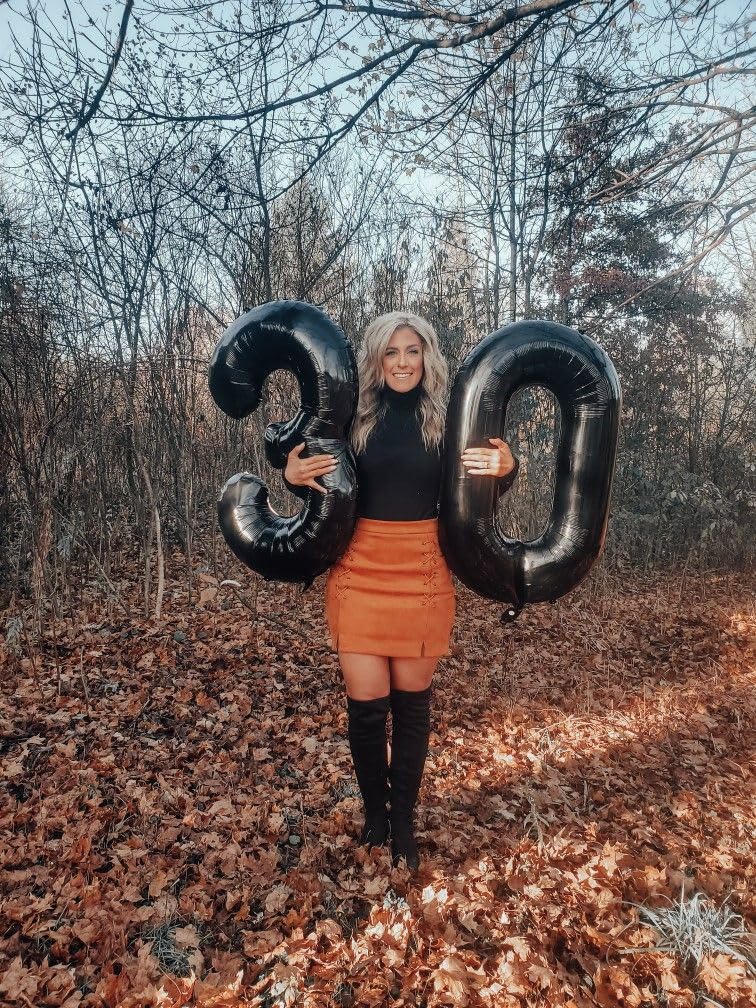 IWERP 30 Balloon Black 40-Inch – 30th Birthday Balloons & Anniversary Decorations