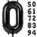 IWERP Black Number Balloon 40 Inch | Numeral Balloons for Birthdays