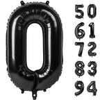 IWERP Black Number Balloon 40 Inch | Numeral Balloons for Birthdays