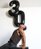 IWERP Black Number Balloon 40 Inch | Numeral Balloons for Birthdays