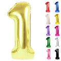 IWERP Champagne Gold 40-Inch Number 1 Balloon for First Birthday – White Gold 1st Birthday Balloons