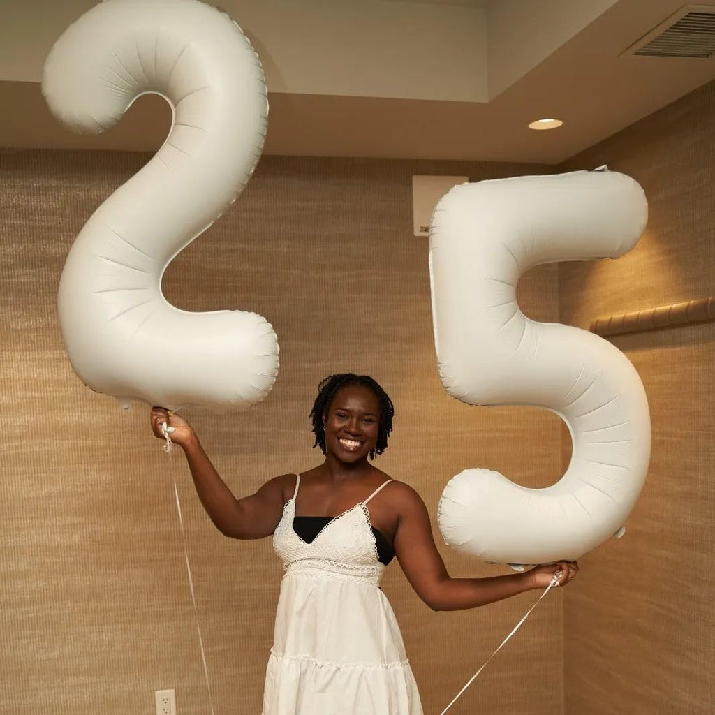 IWERP 21 Balloon – Cream 40-Inch 21st Birthday Balloons for Men & Women