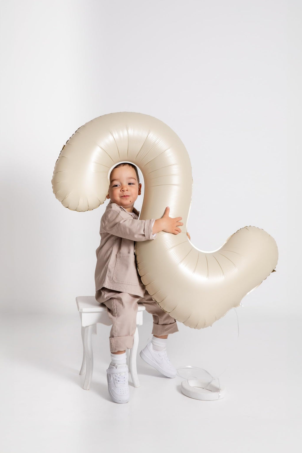IWERP 60 Balloon Number – Cream 40-Inch Birthday Balloons for 60th Birthday & Anniversary