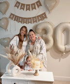 IWERP 60 Balloon Number – Cream 40-Inch Birthday Balloons for 60th Birthday & Anniversary
