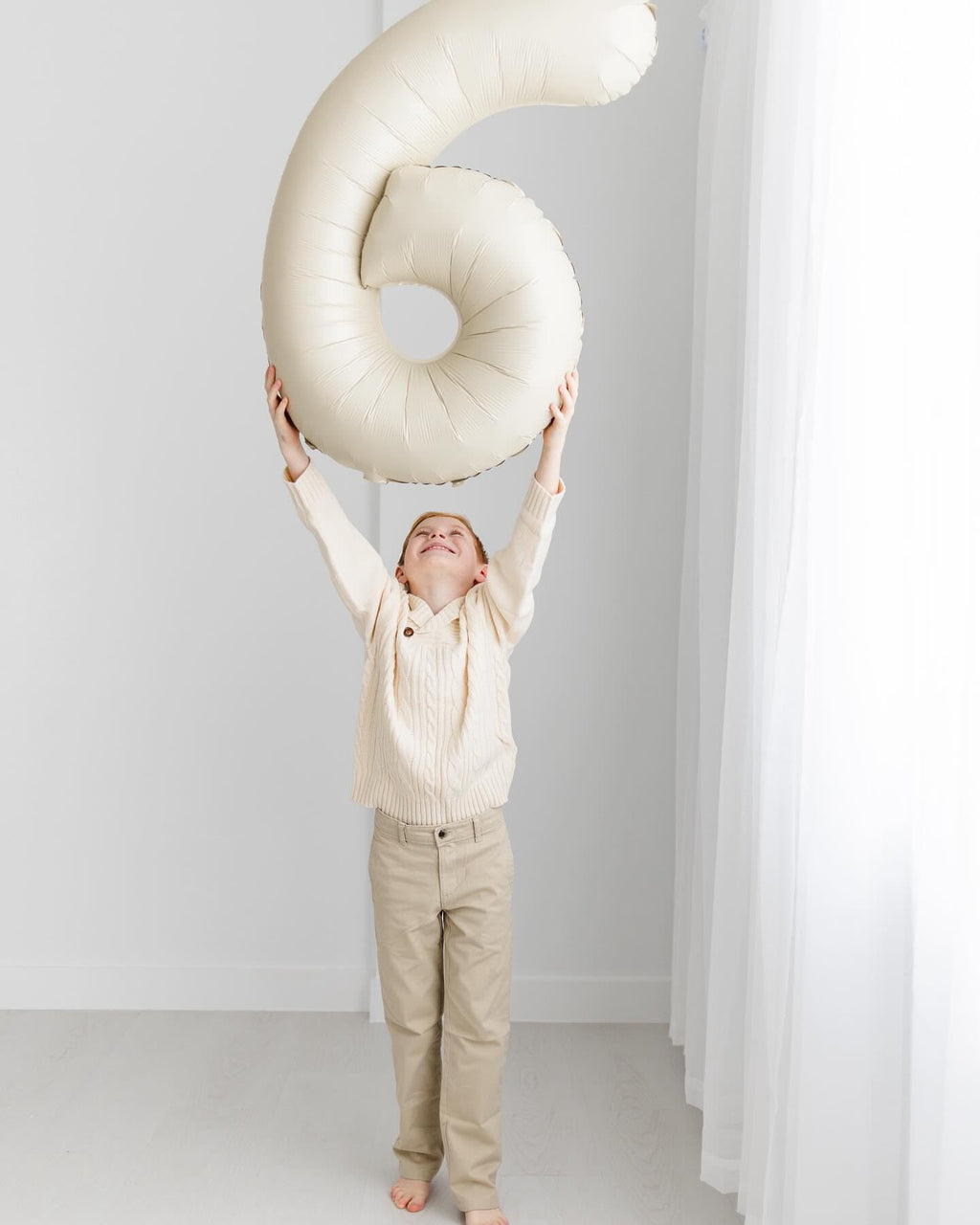 IWERP 60 Balloon Number – Cream 40-Inch Birthday Balloons for 60th Birthday & Anniversary