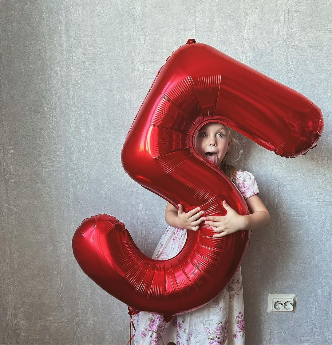 IWERP 25th Birthday Balloons - 40-Inch Red Number Balloon for Celebrations