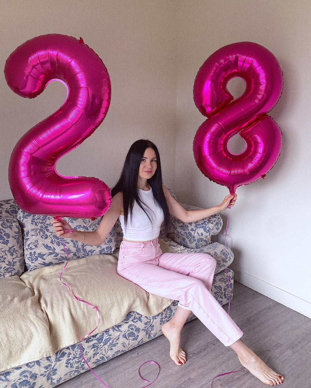 IWERP 18 Balloon Number – 40-Inch Hot Pink 18th Birthday Balloons for Boys & Girls