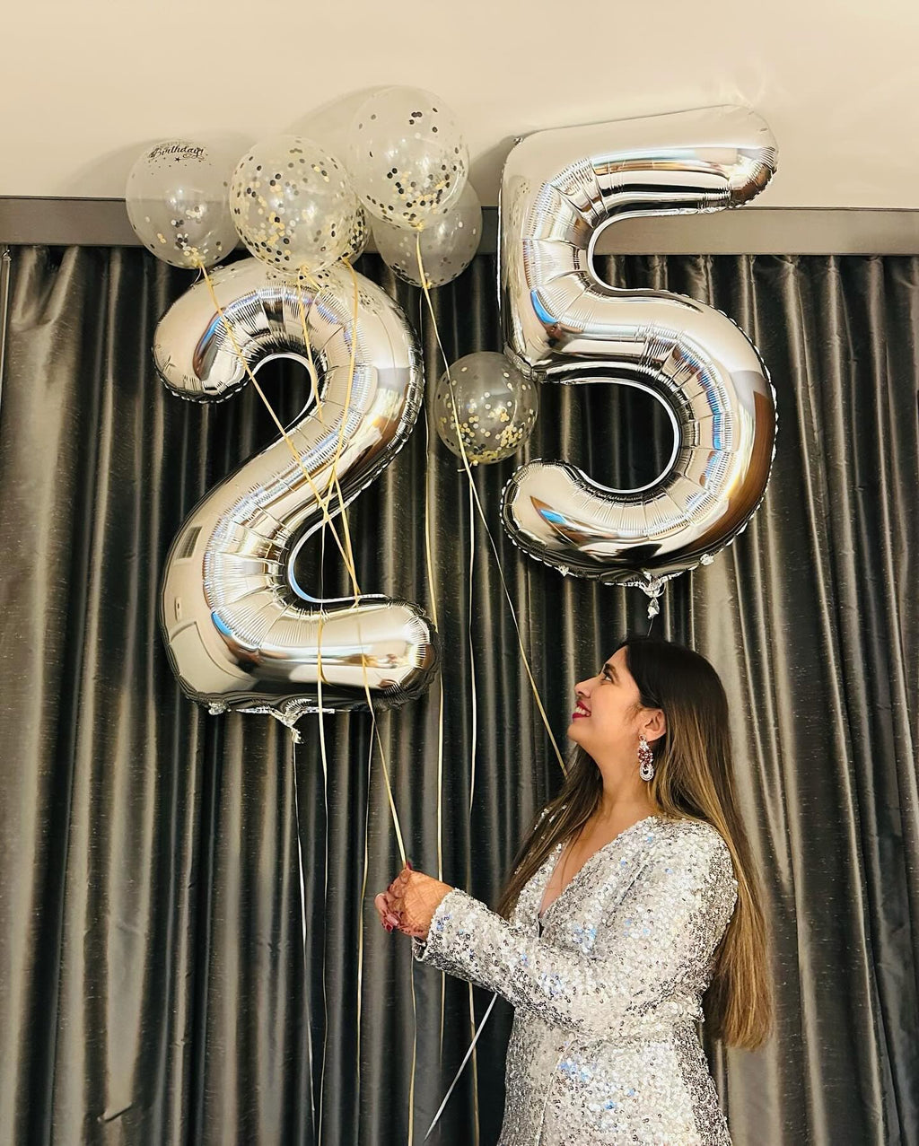 IWERP 50 Balloon Number – 40-Inch Silver 50th Birthday Balloons