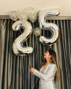 IWERP 50 Balloon Number – 40-Inch Silver 50th Birthday Balloons