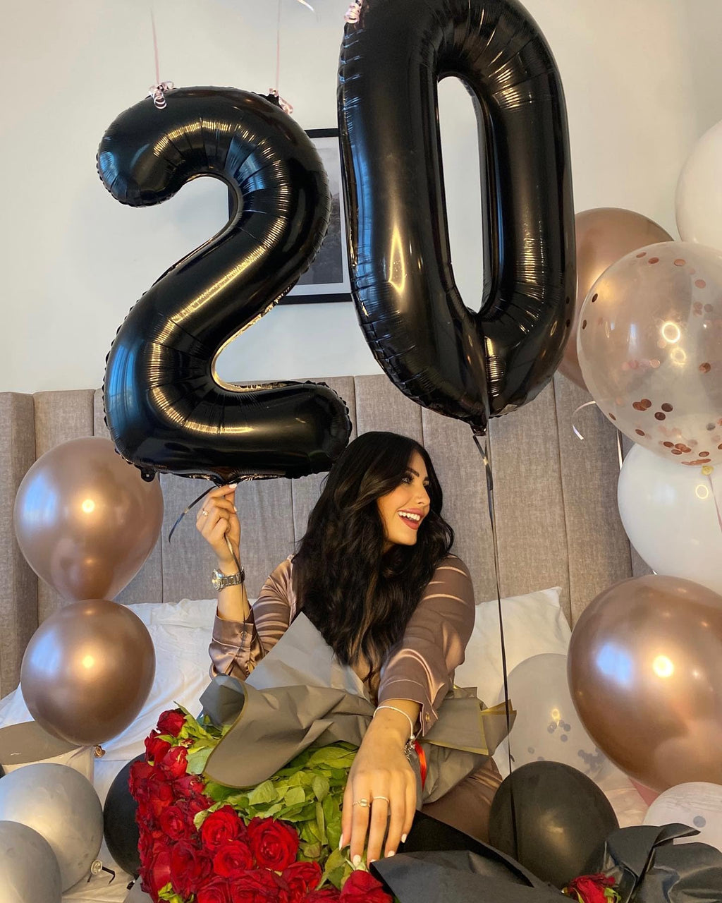 IWERP 19 Balloon Number – 40-Inch Black 19th Birthday Balloons for Parties & Anniversaries