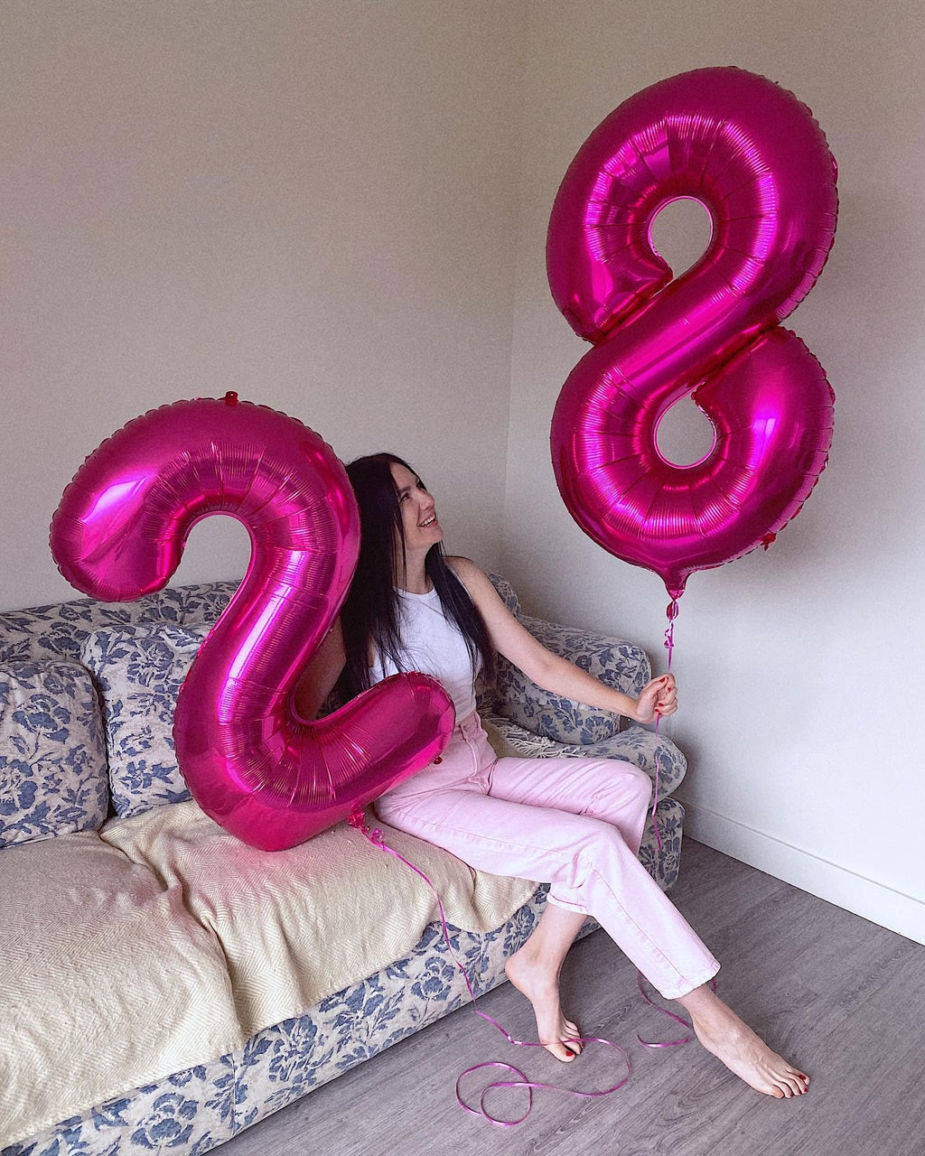 IWERP Hot Pink 2 Balloon – 40-Inch Number Balloons for 2nd Birthday
