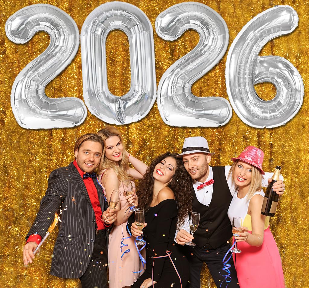 IWERP 2026 Silver 40-Inch Balloon — New Year’s Eve Party Decor & 2026 Balloons