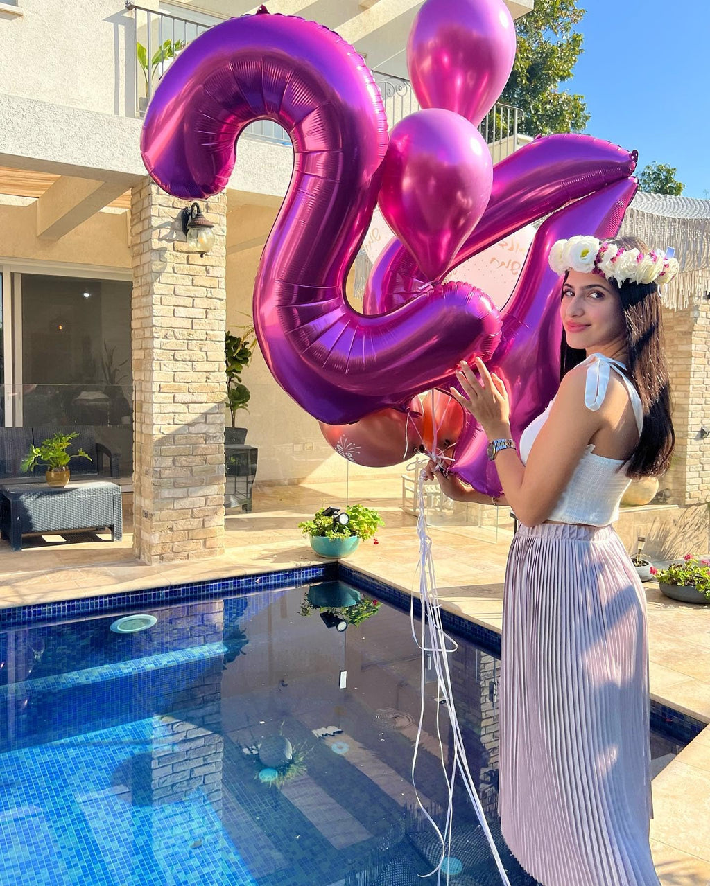IWERP Hot Pink 40-Inch 13-Number Balloons – 13th Birthday Decorations for Girls