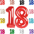 IWERP 18 Balloon Number – 40-Inch Red 18th Birthday Balloons for Boys & Girls | Party Decor