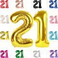 IWERP 21st Birthday Balloons – Gold 40-Inch Number 21 for Parties & Celebrations