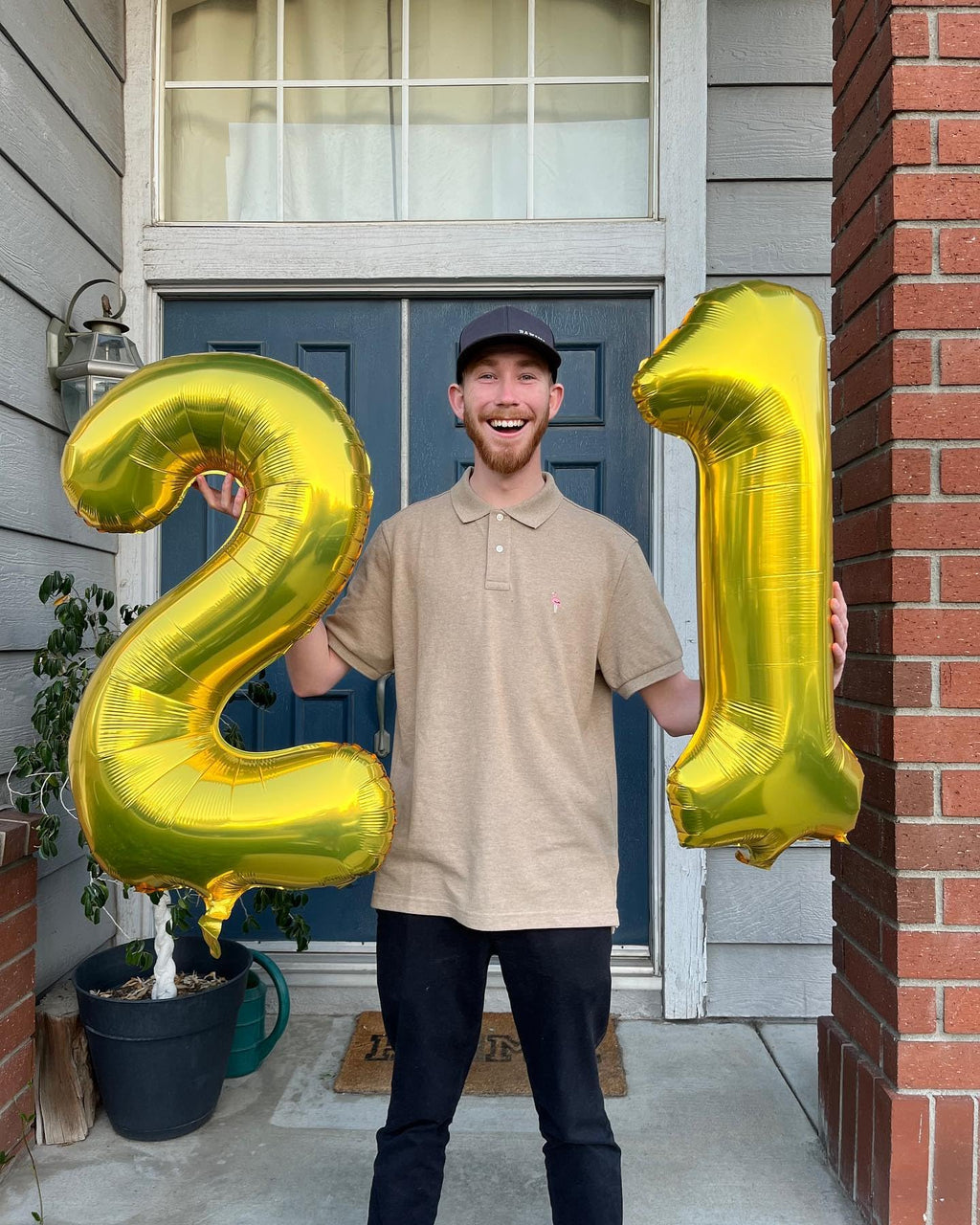IWERP 21st Birthday Balloons – Gold 40-Inch Number 21 for Parties & Celebrations