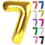 IWERP Gold Number 7 Balloon 40-Inch – 7th Birthday Decorations & Gold Party Balloons